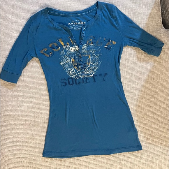 Arizona Jean Company Tops - Arizona Jean Company Blue Short Sleeve Tee